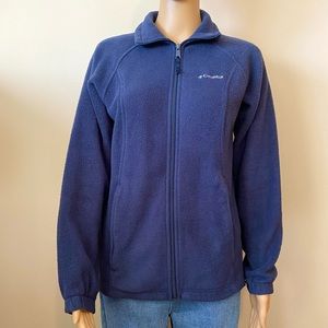 Columbia Full Zip Up Fleece Jacket Navy